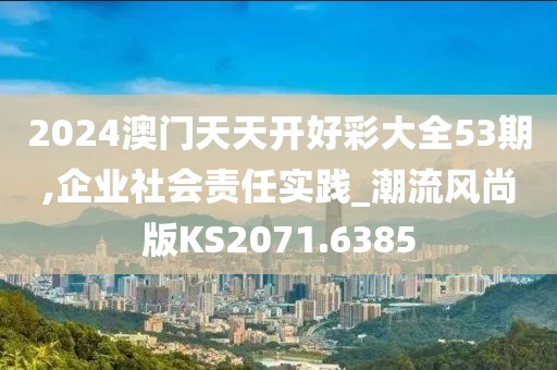 2024澳門天天開好彩大全53期,企業社會責任實踐_潮流風尚版KS2071.6385
