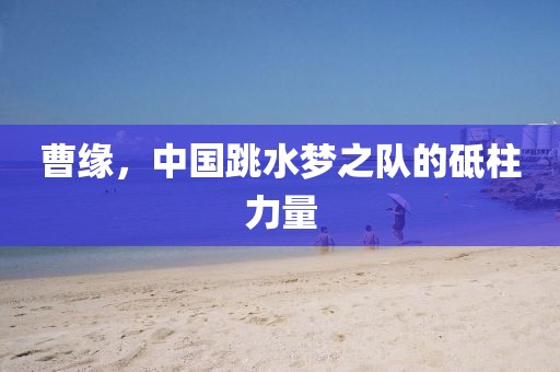 曹緣,中國(guó)跳水夢(mèng)之隊(duì)的砥柱力量