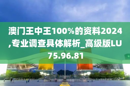 澳門王中王100%的資料2024,專業調查具體解析_高級版LU75.96.81