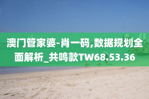 澳門管家婆-肖一碼,數(shù)據(jù)規(guī)劃全面解析_共鳴款TW68.53.36