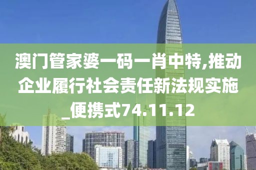 澳門管家婆一碼一肖中特,推動企業履行社會責任新法規實施_便攜式74.11.12