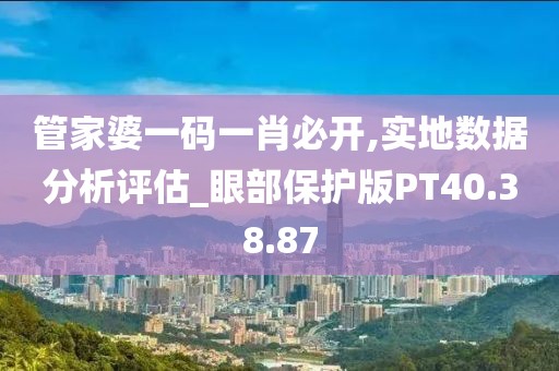 管家婆一碼一肖必開,實地數據分析評估_眼部保護版PT40.38.87