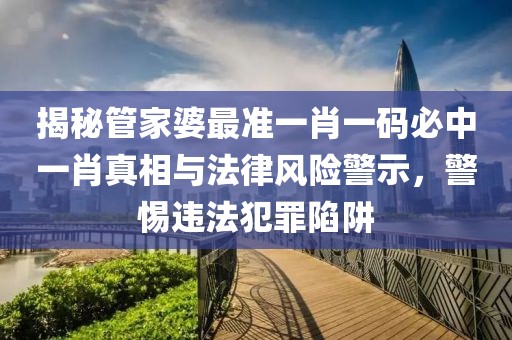 揭秘管家婆最準一肖一碼必中一肖真相與法律風險警示,警惕違法犯罪陷阱
