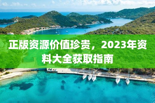 正版資源價值珍貴，2023年資料大全獲取指南