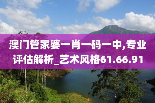 澳門管家婆一肖一碼一中,專業評估解析_藝術風格61.66.91