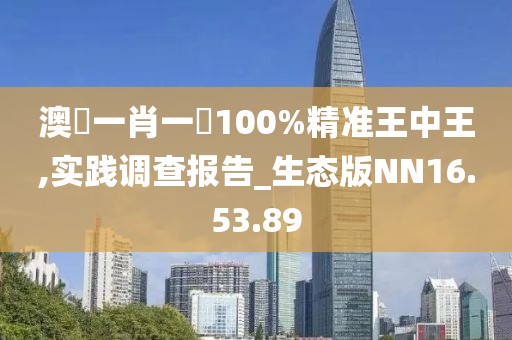 澳門一肖一碼100%精準王中王,實踐調查報告_生態版NN16.53.89