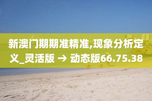 新澳門期期準精準,現(xiàn)象分析定義_靈活版 → 動態(tài)版66.75.38