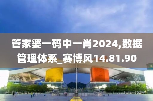 管家婆一碼中一肖2024,數據管理體系_賽博風14.81.90