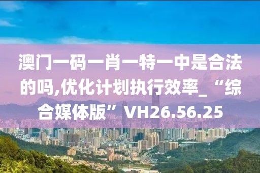 澳門一碼一肖一特一中是合法的嗎,優化計劃執行效率_“綜合媒體版”VH26.56.25