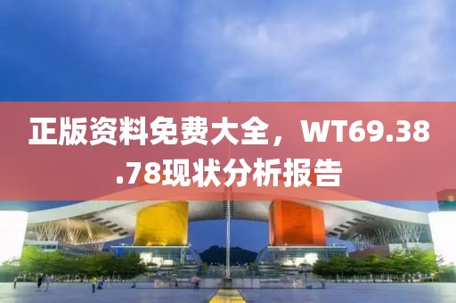 正版資料免費大全，WT69.38.78現狀分析報告