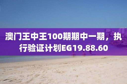 澳門王中王100期期中一期，執(zhí)行驗(yàn)證計(jì)劃EG19.88.60