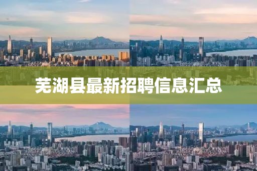 蕪湖縣最新招聘信息匯總