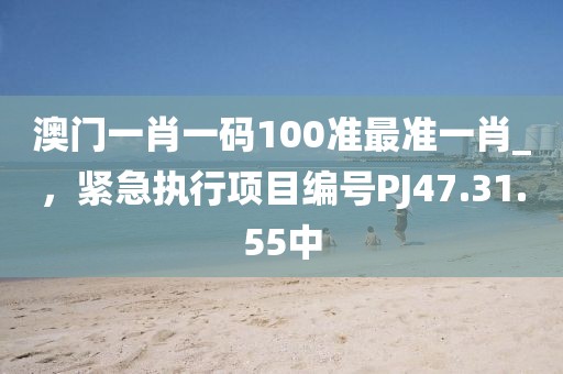 澳門一肖一碼100準最準一肖_，緊急執行項目編號PJ47.31.55中