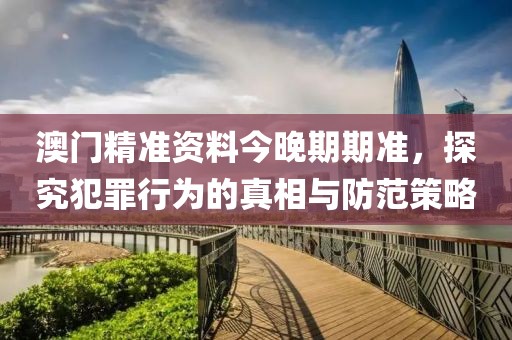 澳門精準資料今晚期期準，探究犯罪行為的真相與防范策略