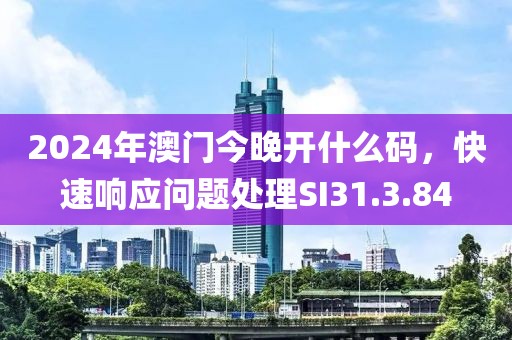 2024年澳門今晚開什么碼，快速響應問題處理SI31.3.84