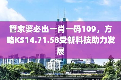 管家婆必出一肖一碼109，方略KS14.71.58受新科技助力發(fā)展