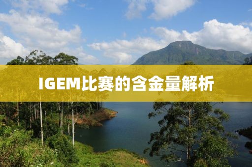 IGEM比賽的含金量解析