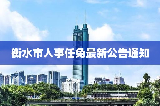 衡水市人事任免最新公告通知