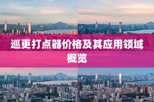 巡更打點器價格及其應用領域概覽