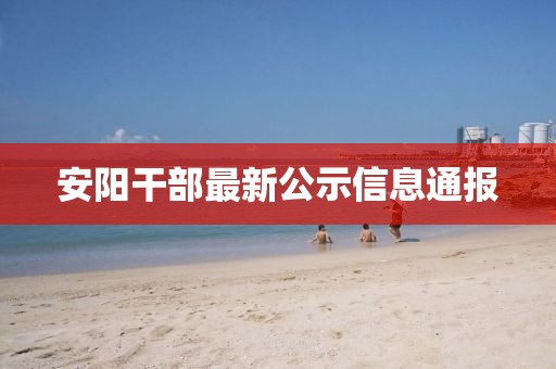 安陽干部最新公示信息通報