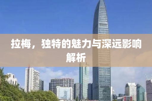 拉梅，獨(dú)特的魅力與深遠(yuǎn)影響解析