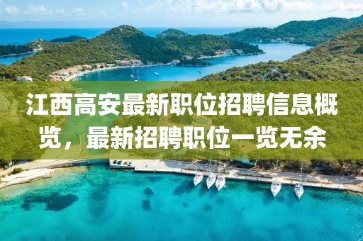 江西高安最新職位招聘信息概覽,最新招聘職位一覽無余