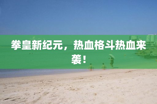 拳皇新紀元，熱血格斗熱血來襲！