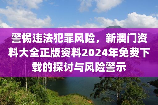 警惕違法犯罪風險,新澳門資料大全正版資料2024年免費下載的探討與風險警示