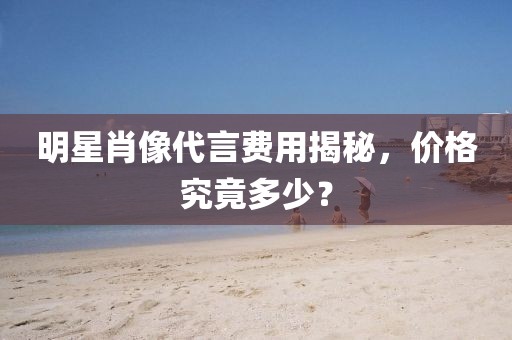 明星肖像代言費用揭秘，價格究竟多少？