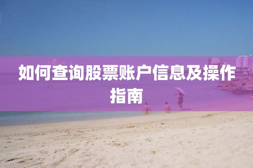 如何查詢股票賬戶信息及操作指南