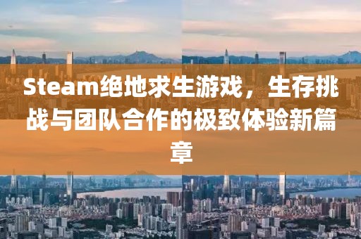 Steam絕地求生游戲，生存挑戰(zhàn)與團隊合作的極致體驗新篇章