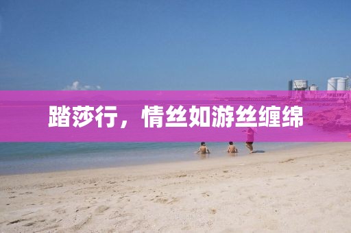 踏莎行，情絲如游絲纏綿