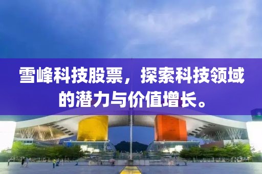 雪峰科技股票，探索科技領(lǐng)域的潛力與價(jià)值增長。