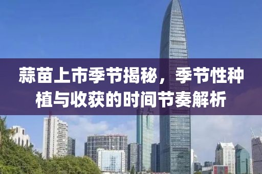 蒜苗上市季節(jié)揭秘,季節(jié)性種植與收獲的時間節(jié)奏解析