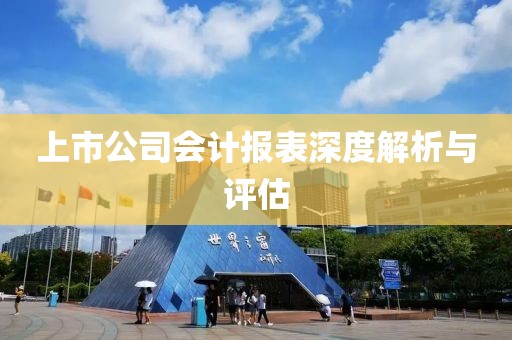 上市公司會計報表深度解析與評估