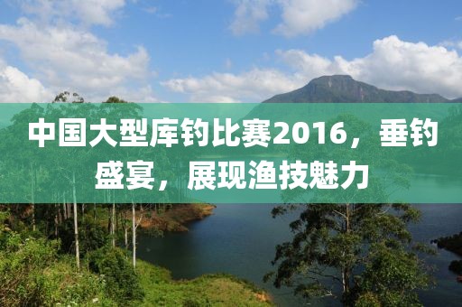 中國大型庫釣比賽2016，垂釣盛宴，展現漁技魅力