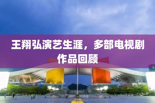 王翔弘演藝生涯，多部電視劇作品回顧