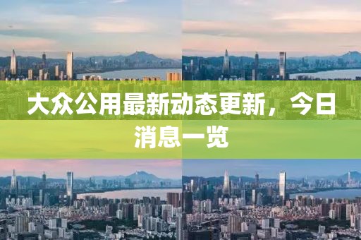 大眾公用最新動態更新,今日消息一覽