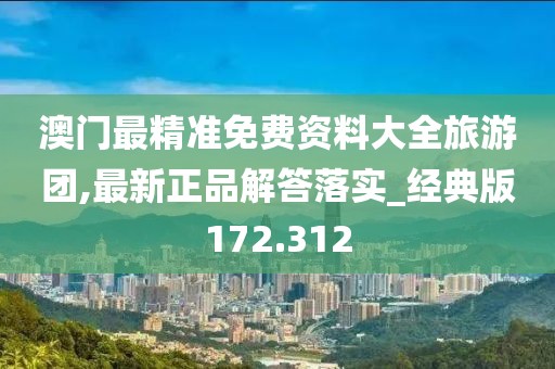 澳門最精準免費資料大全旅游團,最新正品解答落實_經典版172.312
