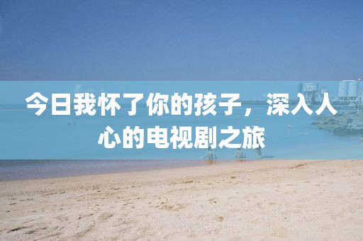 今日我懷了你的孩子，深入人心的電視劇之旅