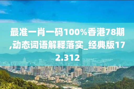 最準一肖一碼100%香港78期,動態詞語解釋落實_經典版172.312