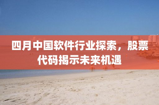 四月中國軟件行業探索，股票代碼揭示未來機遇