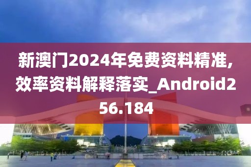 新澳門2024年免費資料精準,效率資料解釋落實_Android256.184