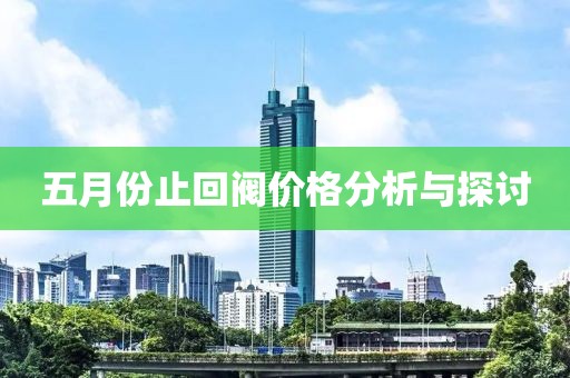 五月份止回閥價格分析與探討