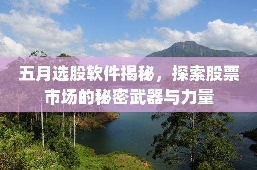 五月選股軟件揭秘，探索股票市場(chǎng)的秘密武器與力量