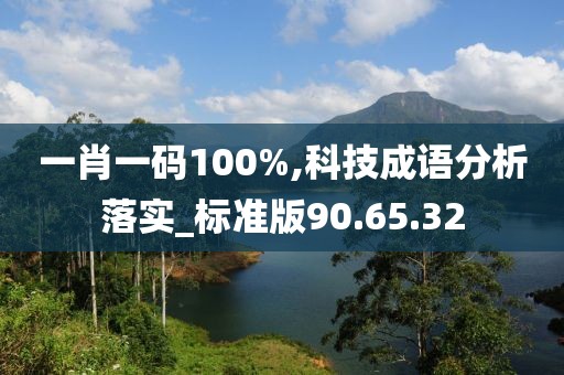 一肖一碼100%,科技成語(yǔ)分析落實(shí)_標(biāo)準(zhǔn)版90.65.32