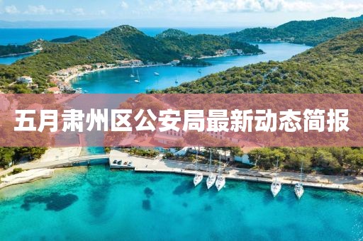 五月肅州區公安局最新動態簡報