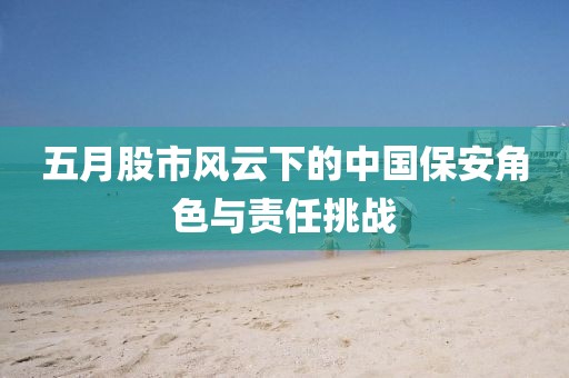 五月股市風云下的中國保安角色與責任挑戰