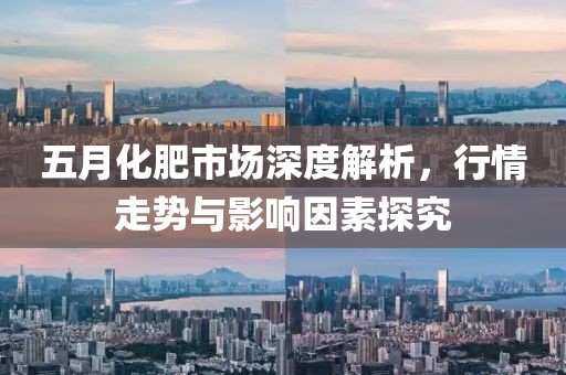 五月化肥市場深度解析，行情走勢與影響因素探究