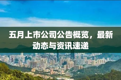 五月上市公司公告概覽，最新動態(tài)與資訊速遞